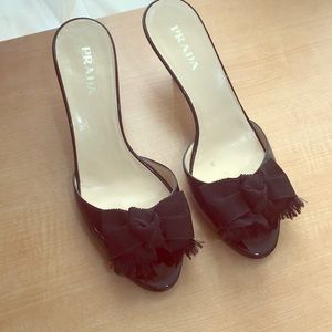 Prada Black Leather Kitten Heel size 38 (8)